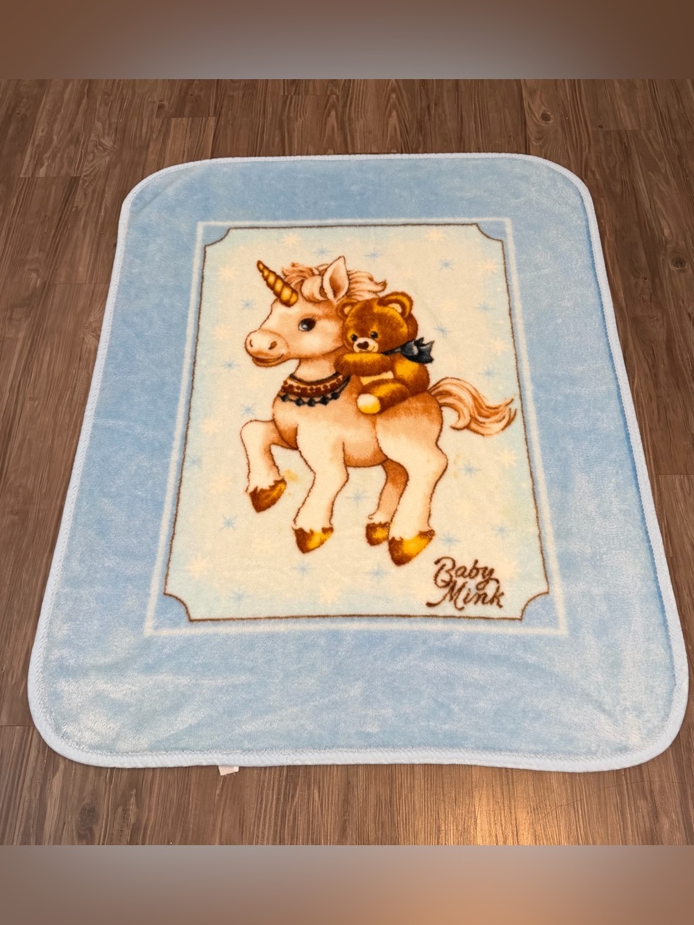 Vintage Baby Mink Plush Blanket